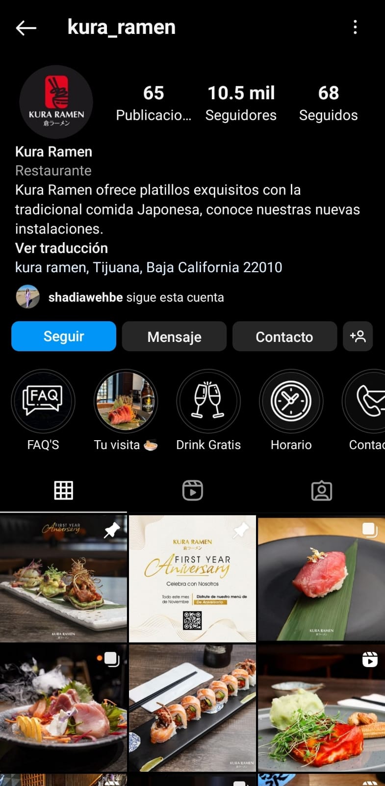 Manejo de redes sociales - Kura Ramen